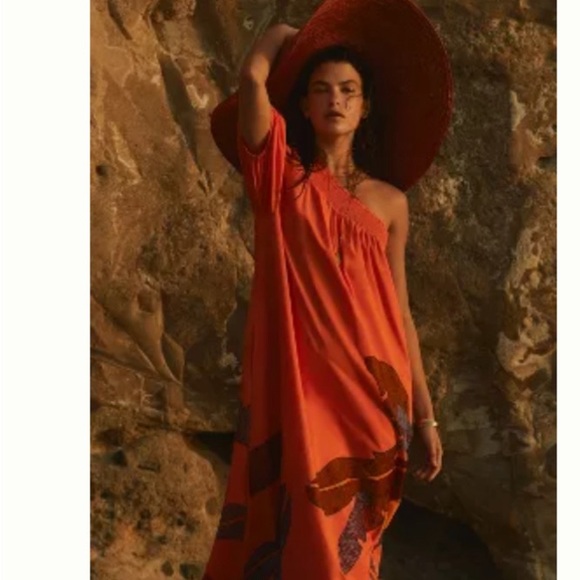 Anthropologie Maeve One-Shoulder Embroidered Maxi Dress Size Large MSRP … - Picture 3 of 9